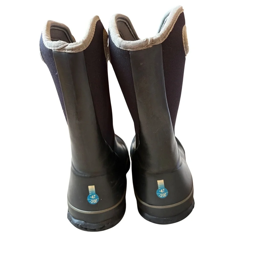 Bogs Kids Slushie Waterproof Winter Snow‎ Boots Black Gray 72292-009 Size 3